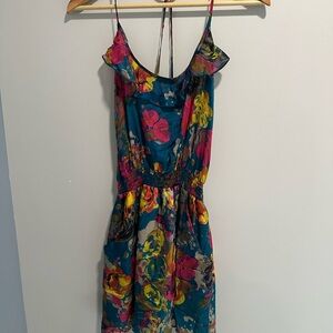 Glam Yellow Red Green Pink Sundress for Cocktail